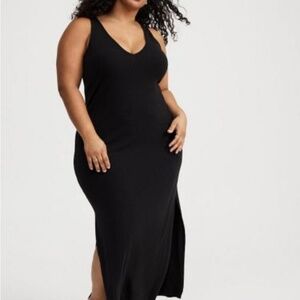Side Slit Column Maxi Dress